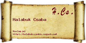 Halabuk Csaba névjegykártya